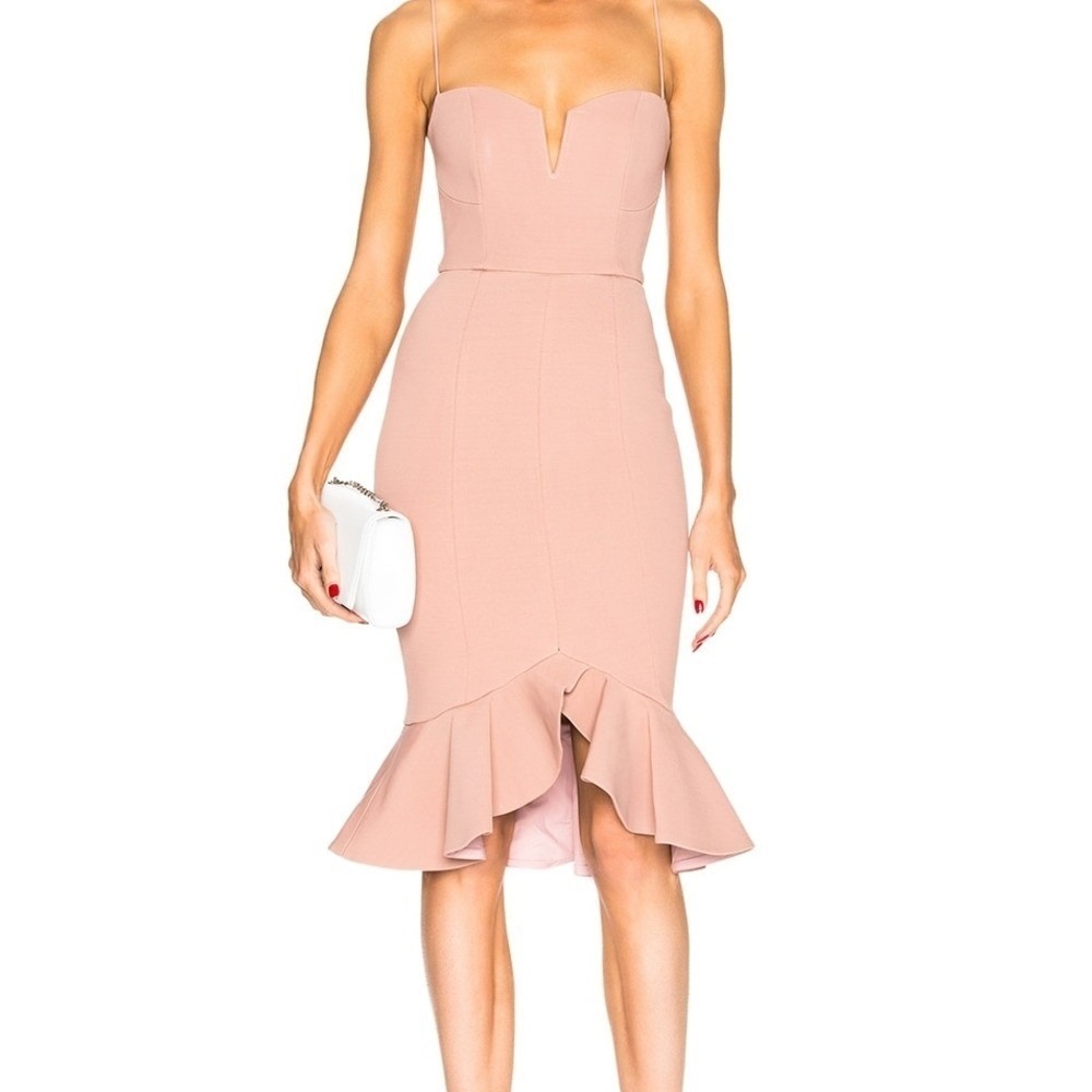 NICHOLAS Blush Flip Hem‎ Bra Bandage Dress Size 2
